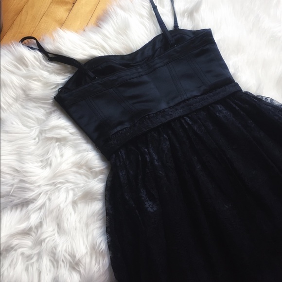 Mango - Lace And Sateen Dress - Picture 2 of 3